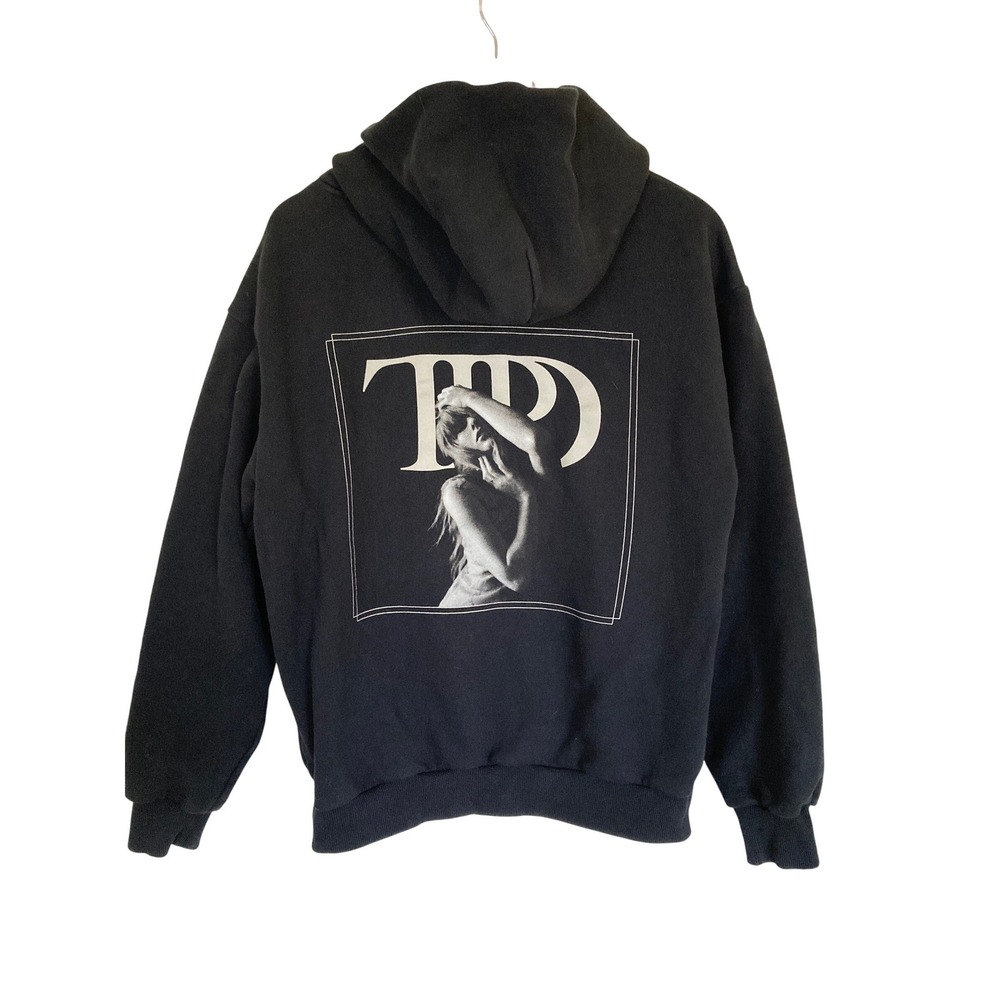 Taylor Swift TTPD The Tortured Poets Department Hoodie Black Medium Graphic